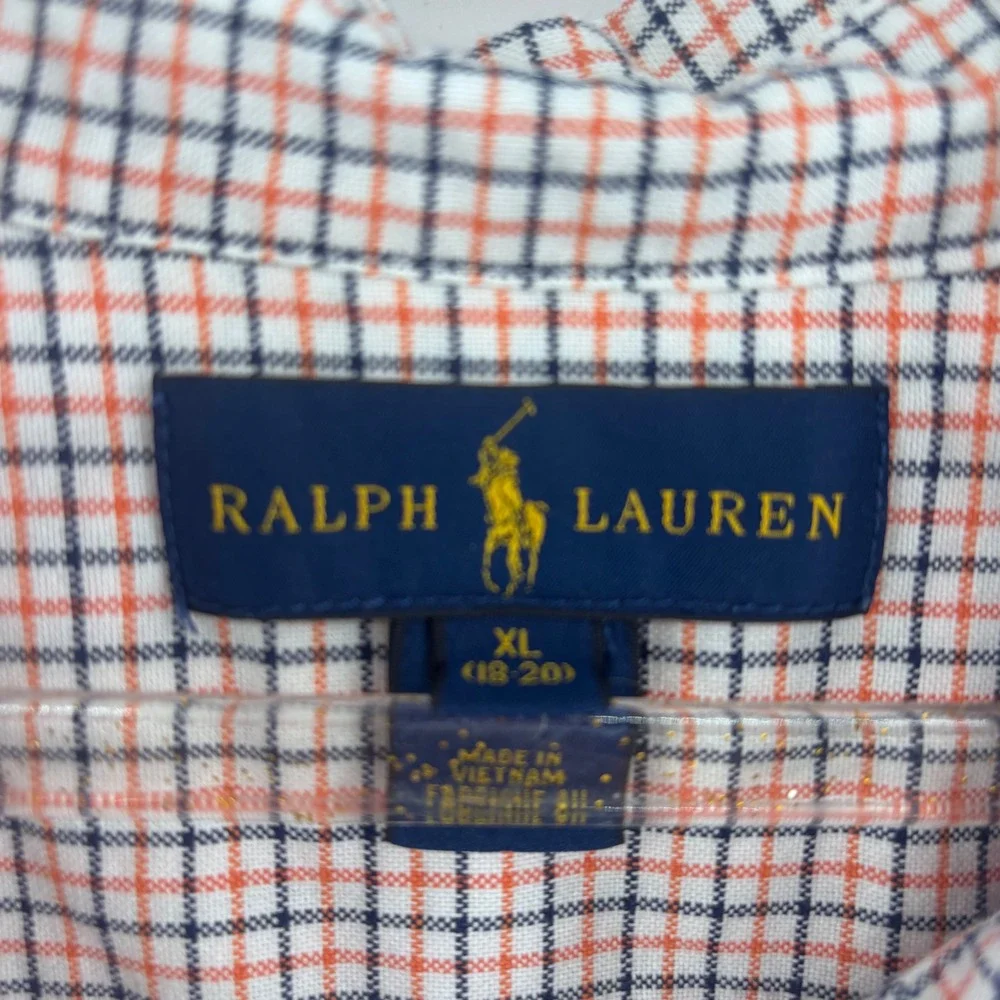 Ralph Lauren Kids XL Plaid Button Down‎ Long Sleeve Shirt